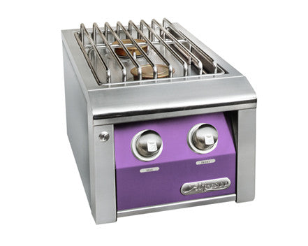 Alfresco - 14” Built-In 2 Burner Unit - Side Burner - Blue Lilac