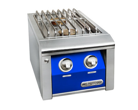 Alfresco - 14” Built-In 2 Burner Unit - Side Burner - Ultramarine Blue