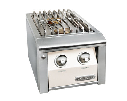 Alfresco - 14” Built-In 2 Burner Unit - Side Burner - Signal White