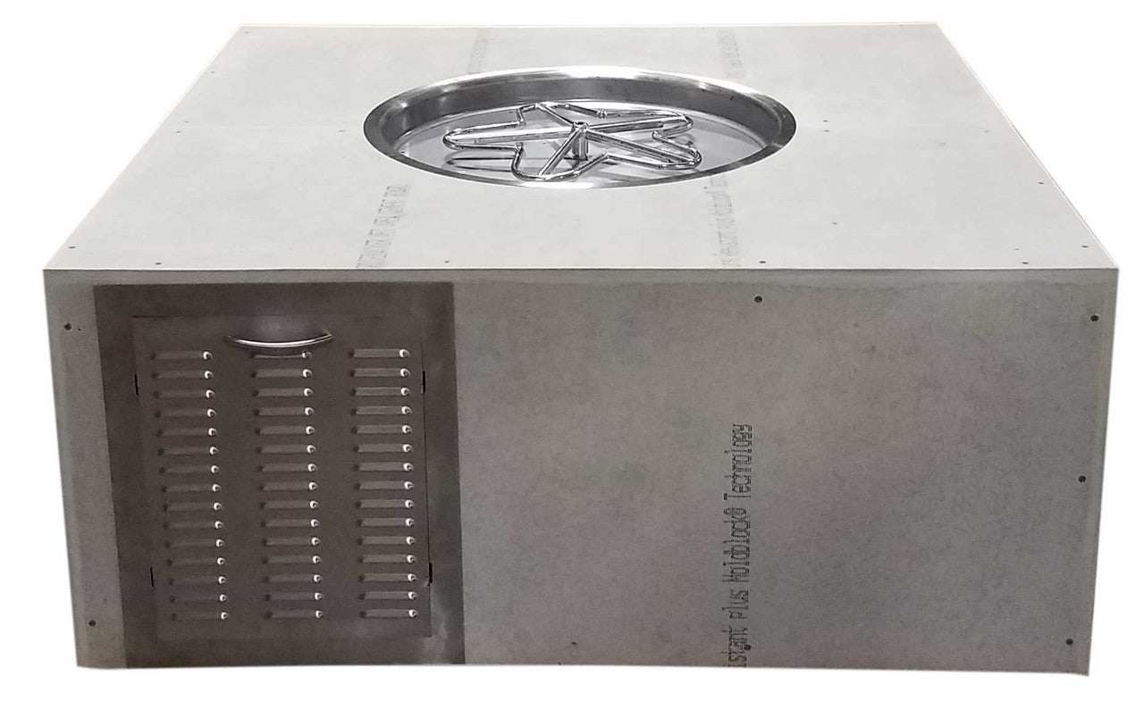 Hearth Products Controls - Square Small Tank Unfinished Enclosure - 54" x 54" x 23.5" with 25" D Stainless Steel Insert