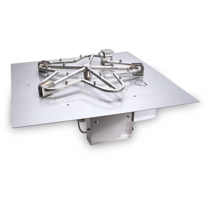 HPC Fire 24 Square Flat Pan Gas Fire Kit 24FSSEI-SQ