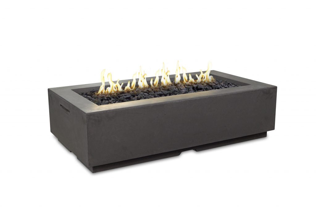 American Fyre Designs - Louvre Rectangle Fire Pit - Black Lava color