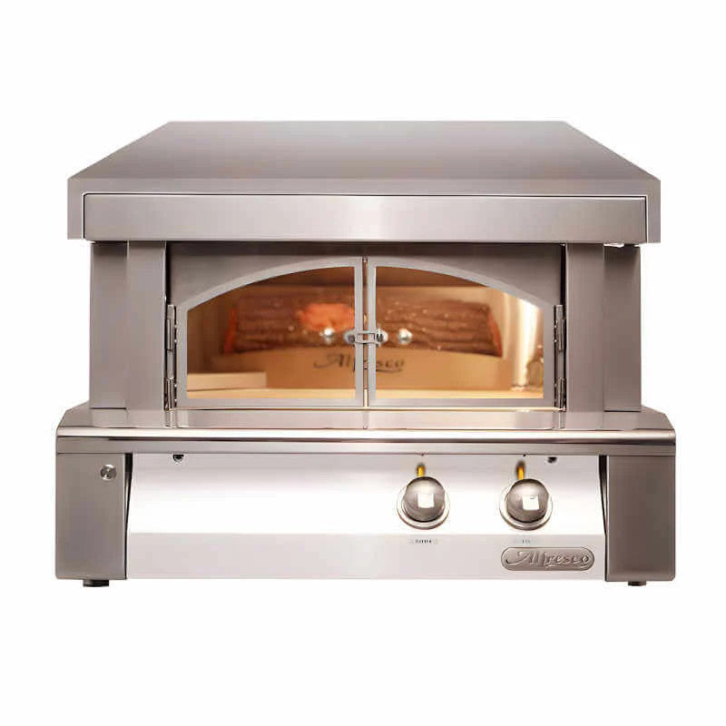Alfresco 30-Inch Built-In Propane Outdoor Pizza Oven Plus