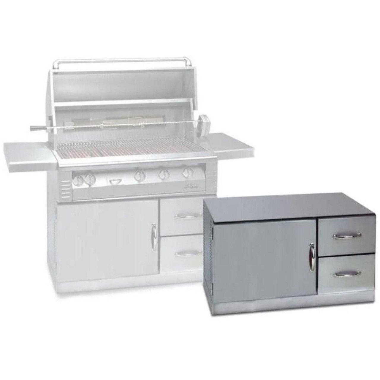 Alfresco Built-In Double Doors With Drawers 56'' Cart Grill