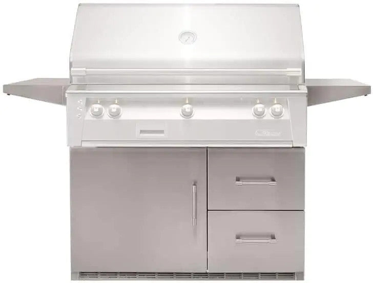 Alfresco Built-In Double Doors 42'' Cart Grill - Signal Grey-Gloss