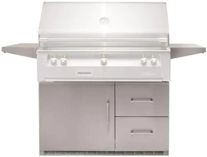 Alfresco Built-In Double Doors 42'' Cart Grill - Light Green-Gloss