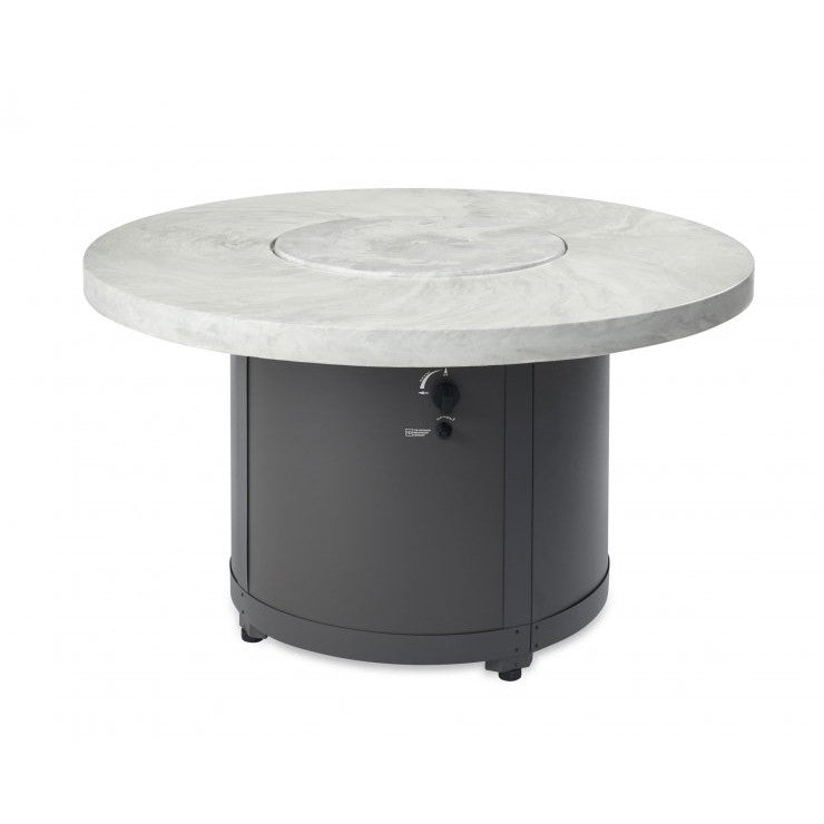 Outdoor Greatroom - White Onyx Beacon Fire Pit Table