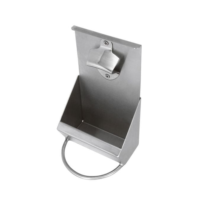 Alfresco Bottle Opener, Cap Catcher, and Towel Rack