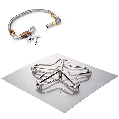 HPC Fire 36" SST Standard 5 Spoke Match Lit Fire Pit Insert CFPK/PENTA36-SQ KIT