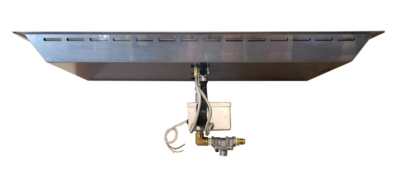 COOKE 35" x 17" Rectangular Fire Pit Kit w/ AWEIS and Optional Lid
