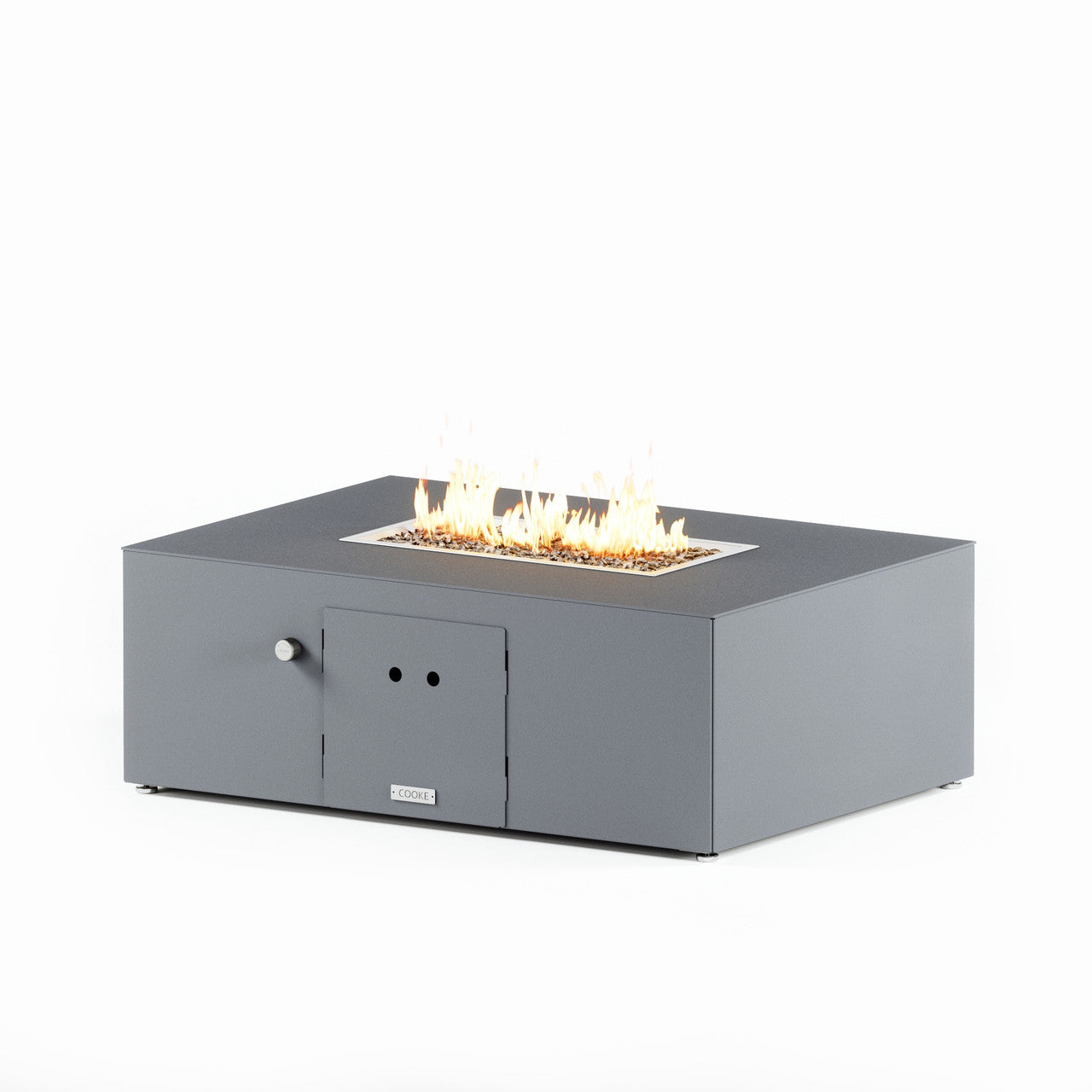 COOKE Costa Mesa Fire Pit Table  47" x 33" x 17" - Aluminum Top
