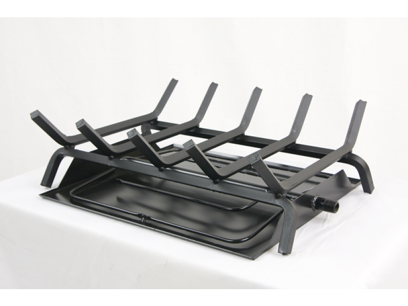 Double Face Custom Embers Pan Burner with Grate Hearth Kit