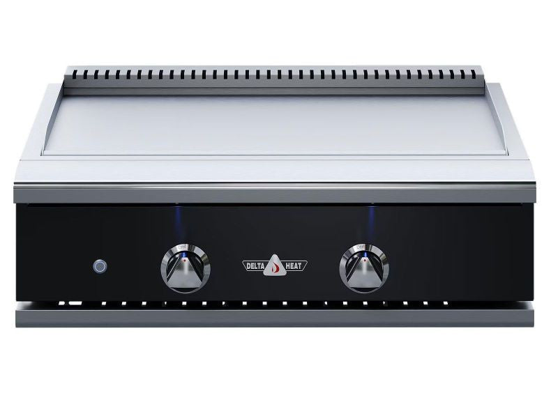 Delta Heat 32-Inch Built-In Gas Teppanyaki Griddle - White Control Panel