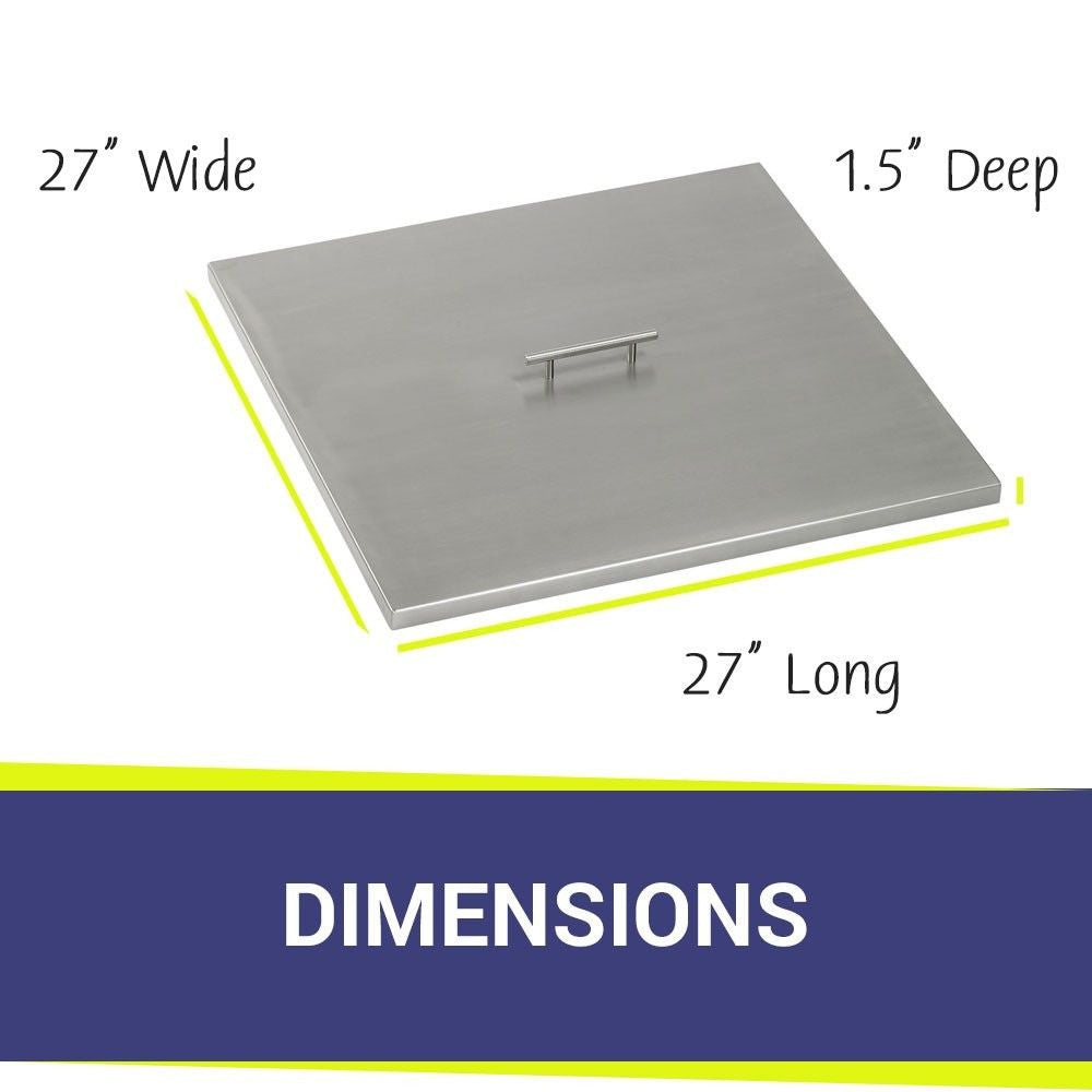 American Fire Glass 24" Square Stainless Steel Drop-In Pan with AWEIS System (18 Ring)