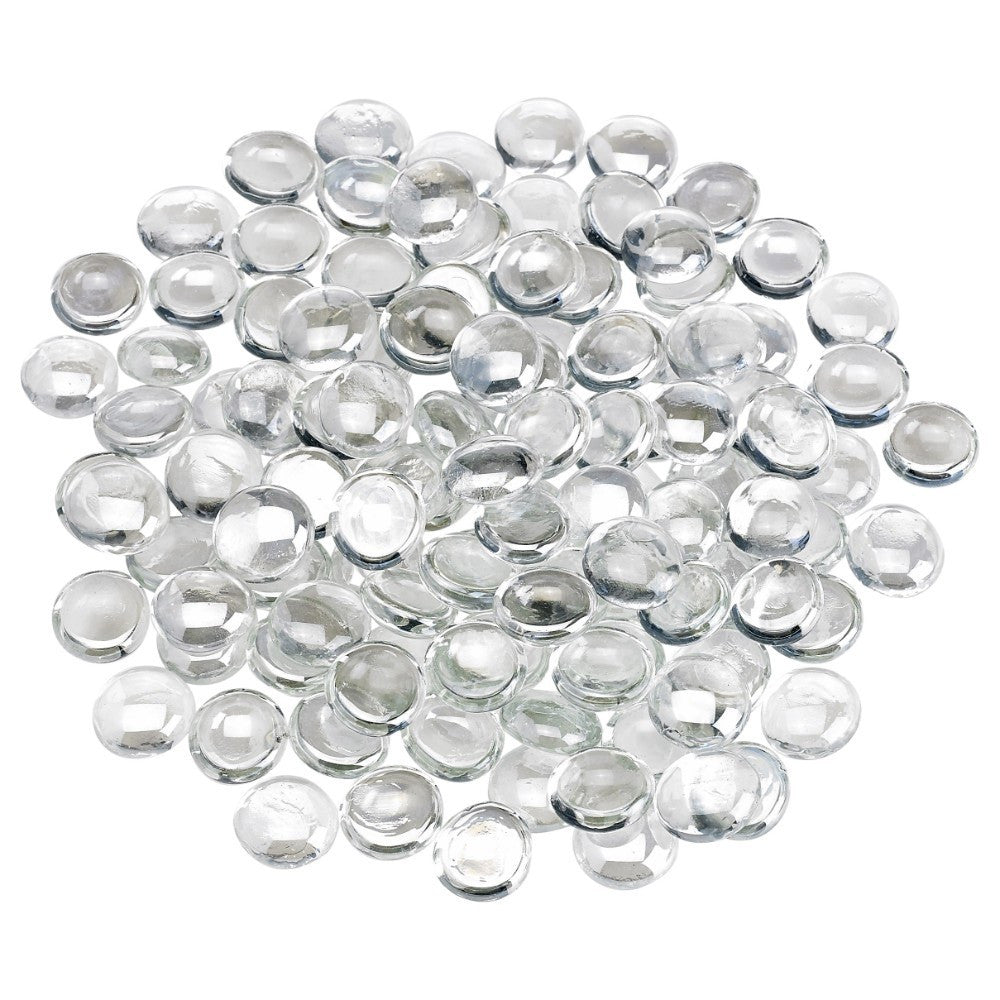 American Fire Glass Half-Inch Glacier Ice Fire Beads Glass - 10 Pounds