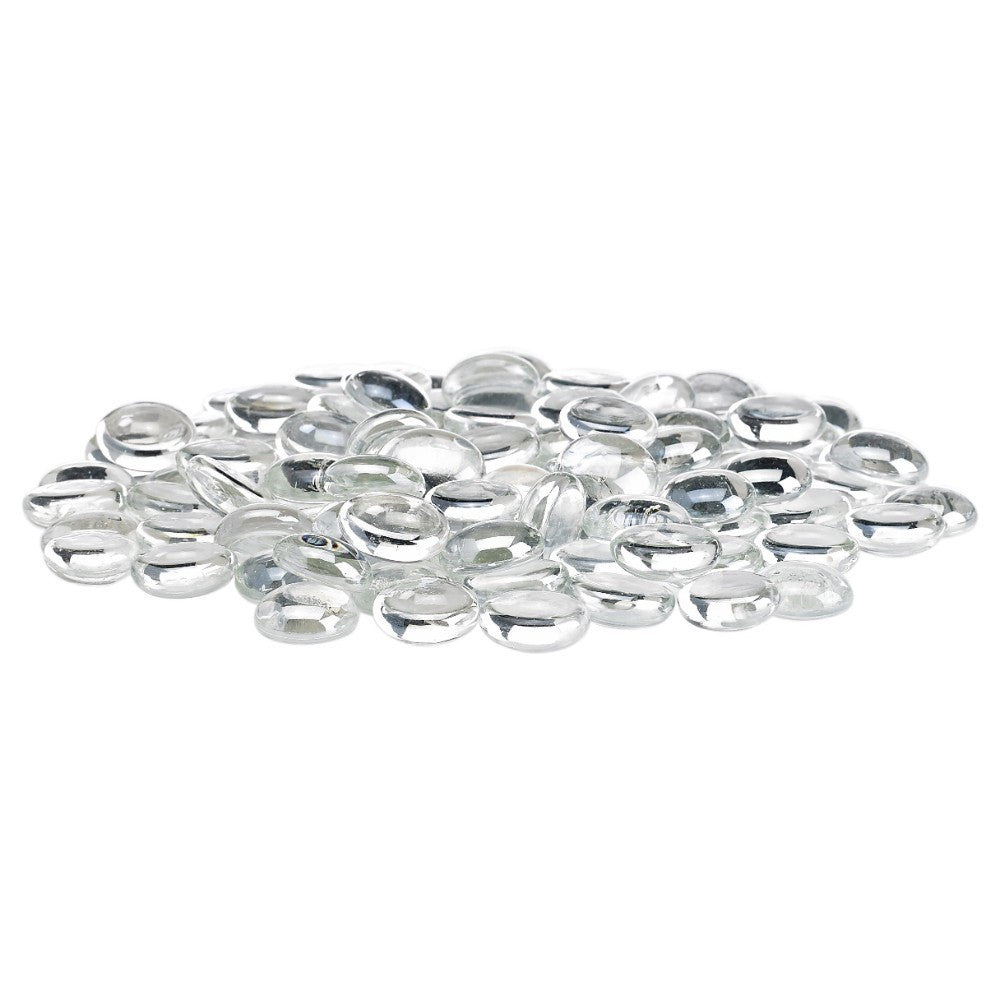 American Fire Glass Half-Inch Glacier Ice Fire Beads Glass - 10 Pounds