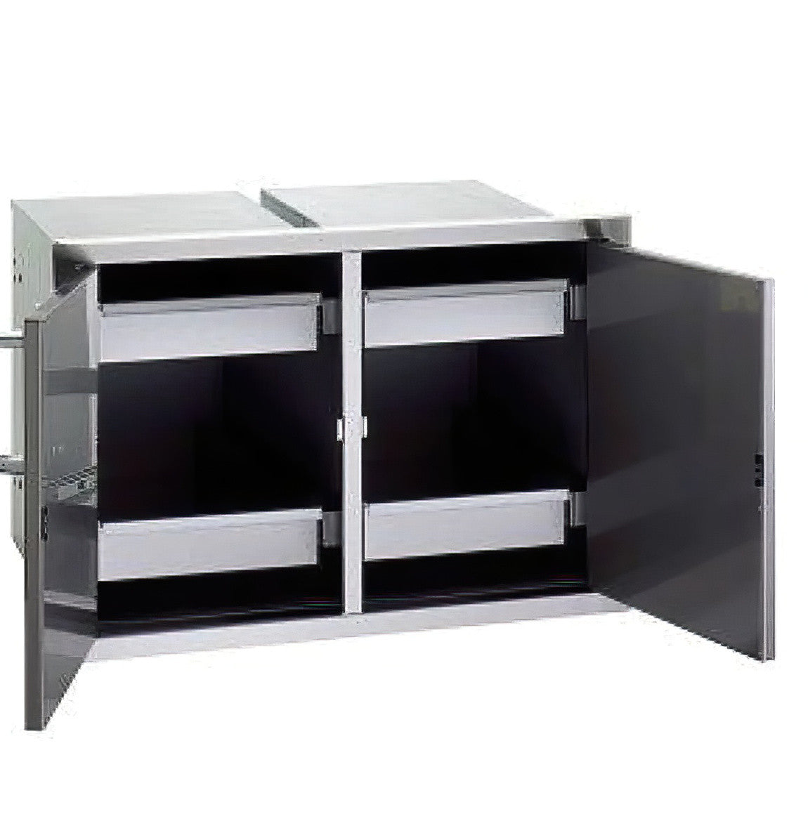 Fire Magic - Select | Double Doors with Two Dual Drawers -  Opened
