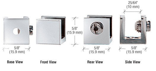 Fire Pit Glass Wind Screen Bottom Clamp