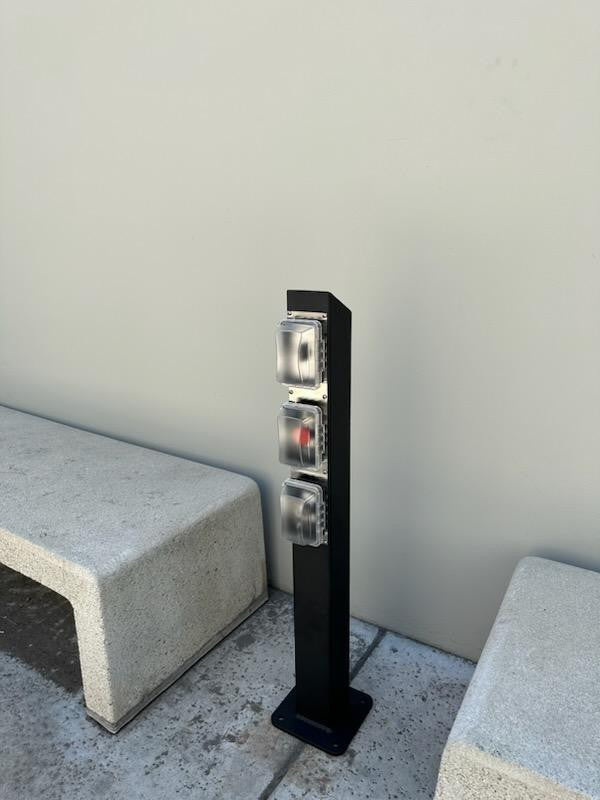 Outdoor Fire pit Timer Pedestal