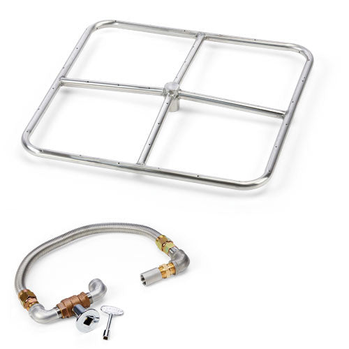 HPC 12" Square Burner Fire Pit Kit