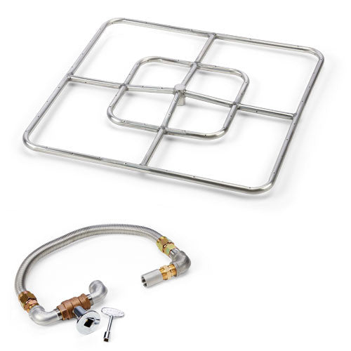 HPC 24" Square Burner Fire Pit Kit