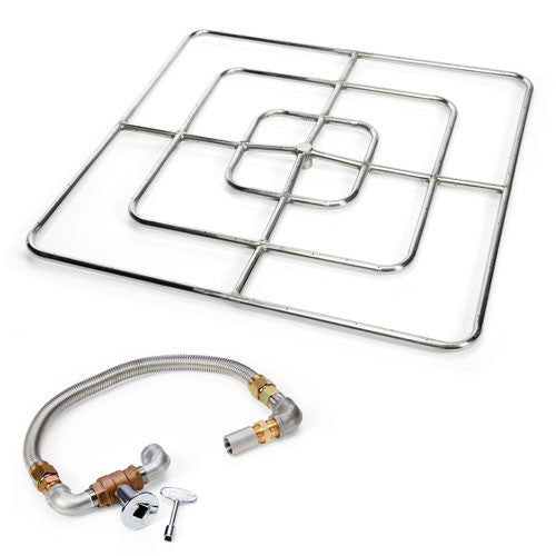 HPC 36" Square Burner Fire Pit Kit