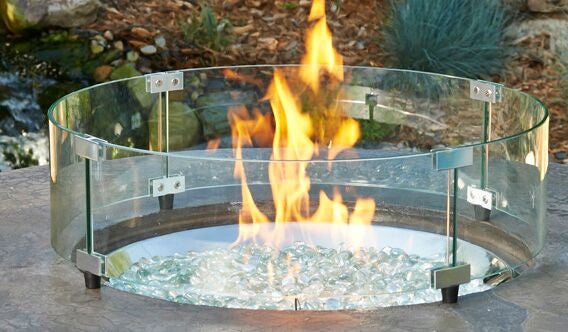 Round Glass Guard Fencing for 20 Inch Round Burner Pan