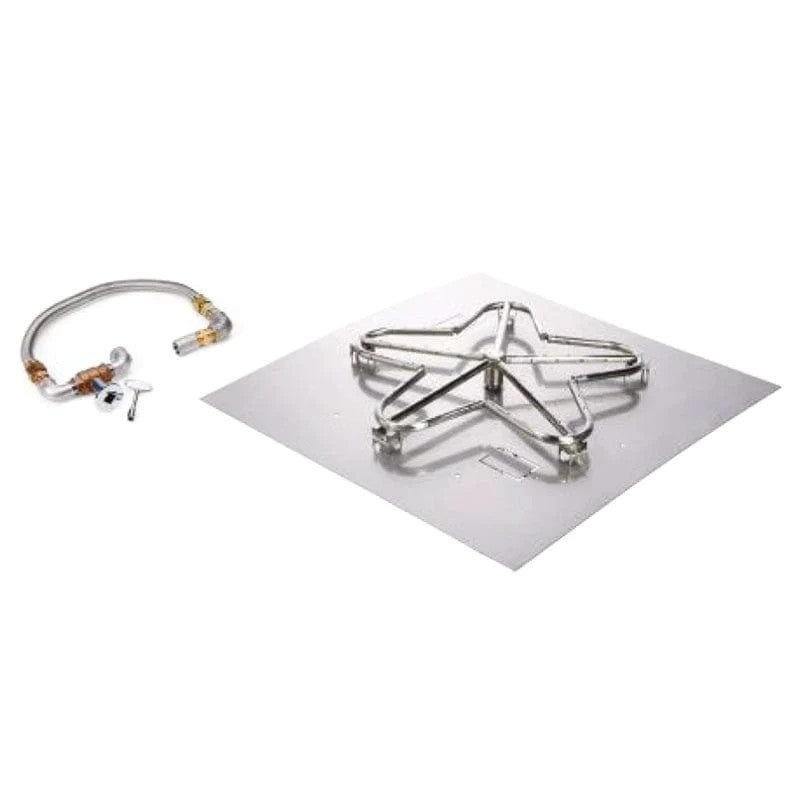 HPC Fire 12" SST Standard 5 Spoke Match Lit Fire Pit Insert CFPK/PENTA12-SQ KIT