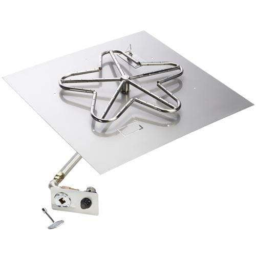 HPC Fire 24" Square Flat Pan Fire Pit Insert PENTA24FPK-SQ-NG