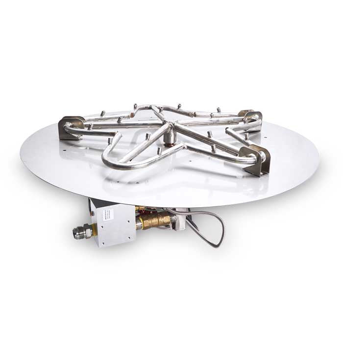 HPC Fire 42" Round Flat Pan Electronic Ignition Fire Pit Insert