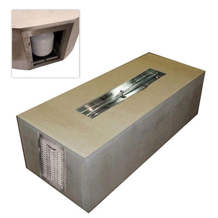 HPC Fire 80 x 24" Rectangular Fire Pit Enclosure Kit UST80X24-49X8FPPKCEK