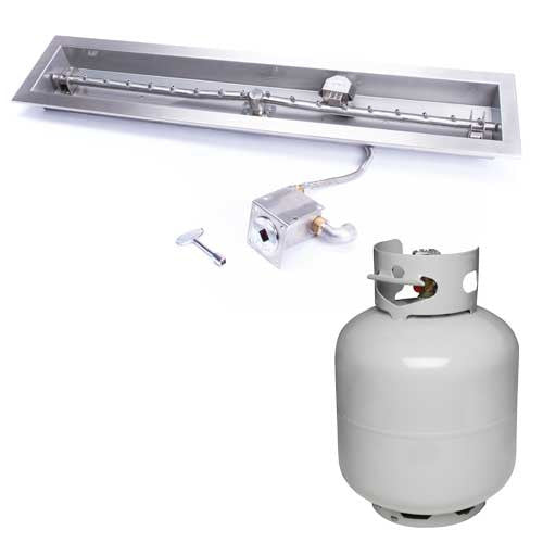 48" Linear Trough - SST Torpedo SST Torpedo Match Lit fire pit insert