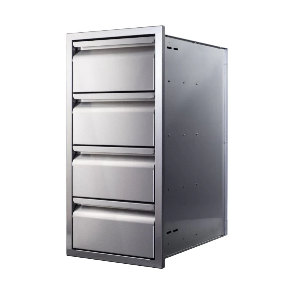 Memphis Grills 15" Stainless Steel Quadruple Access Drawer with Soft Close