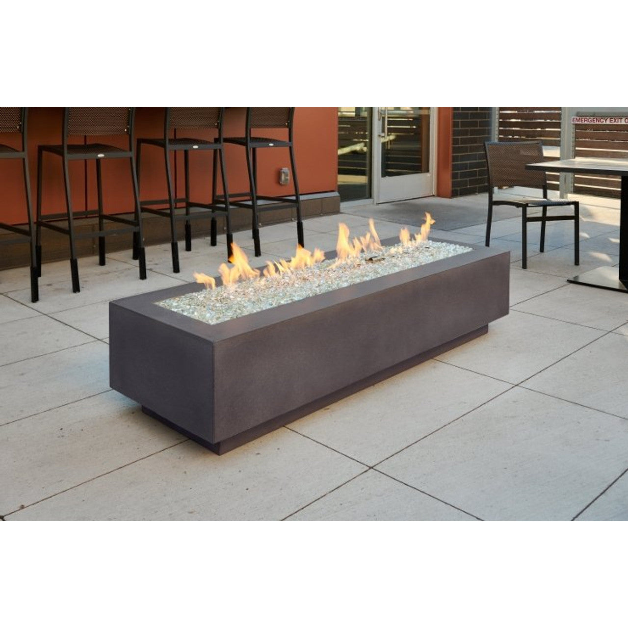 Outdoor Greatroom - Midnight Mist Cove 72" Linear Gas Fire Pit Table