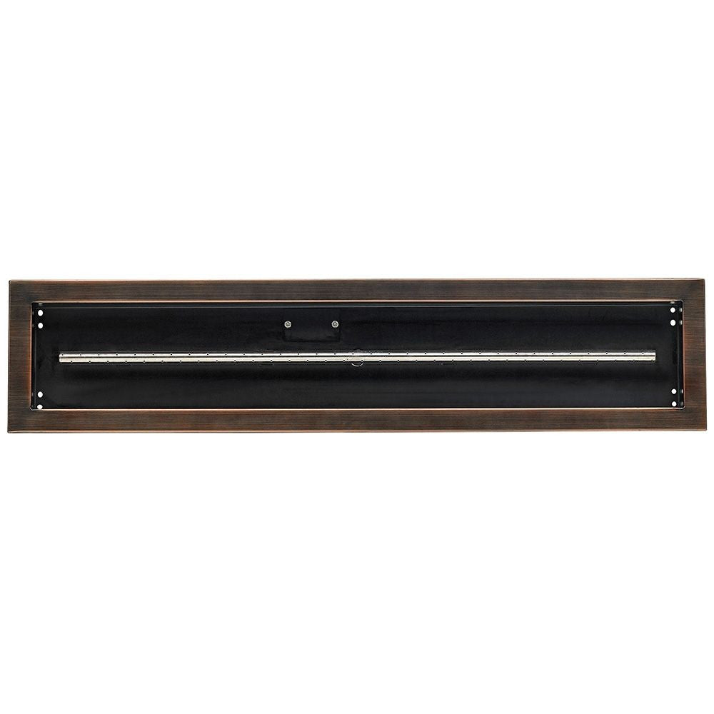 American Fire Glass Linear Oil Rubbed Bronze Drop-in Pan with Burner - OB-LCB-36