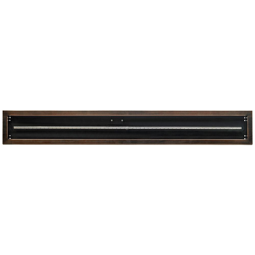 American Fire Glass Linear Oil Rubbed Bronze Drop-in Pan with Burner - OB-LCB-60