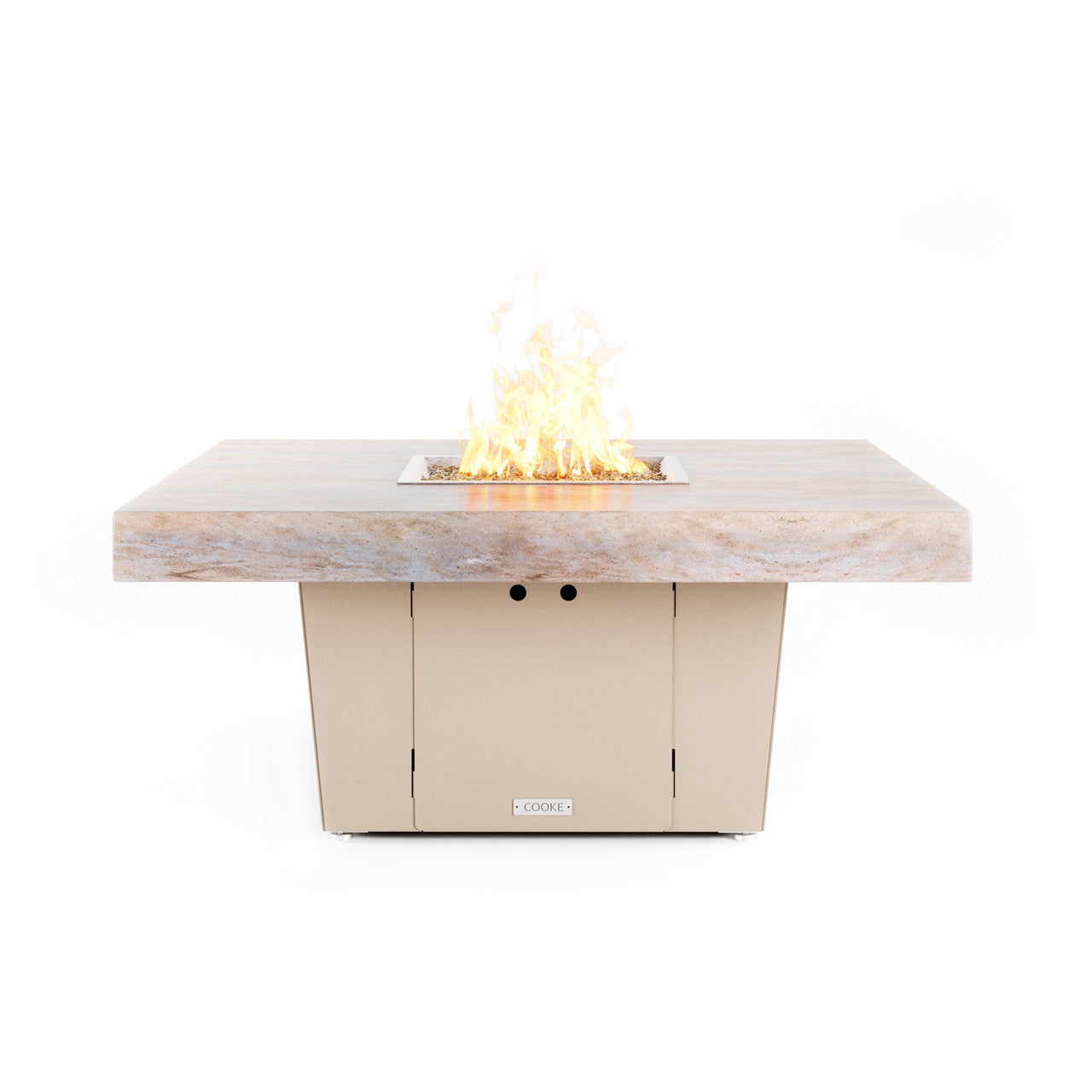 COOKE Parkway Fire Pit Table 48" x 48" x 21" - Stone Top