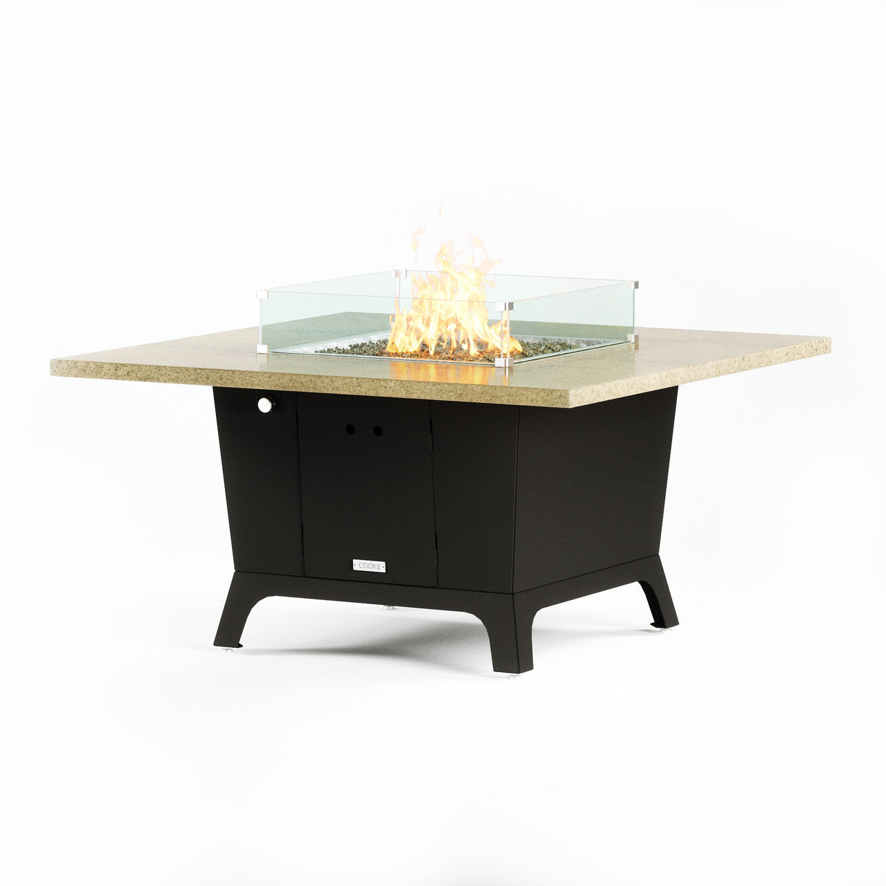 COOKE Parkway Fire Pit Table 56" x 56" x 30"  - Stone Top