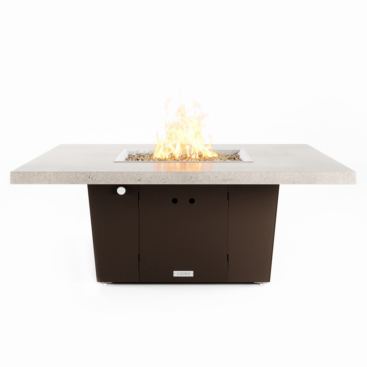 COOKE Parkway Fire Pit Table 56" x 56" x 21" - Stone Top