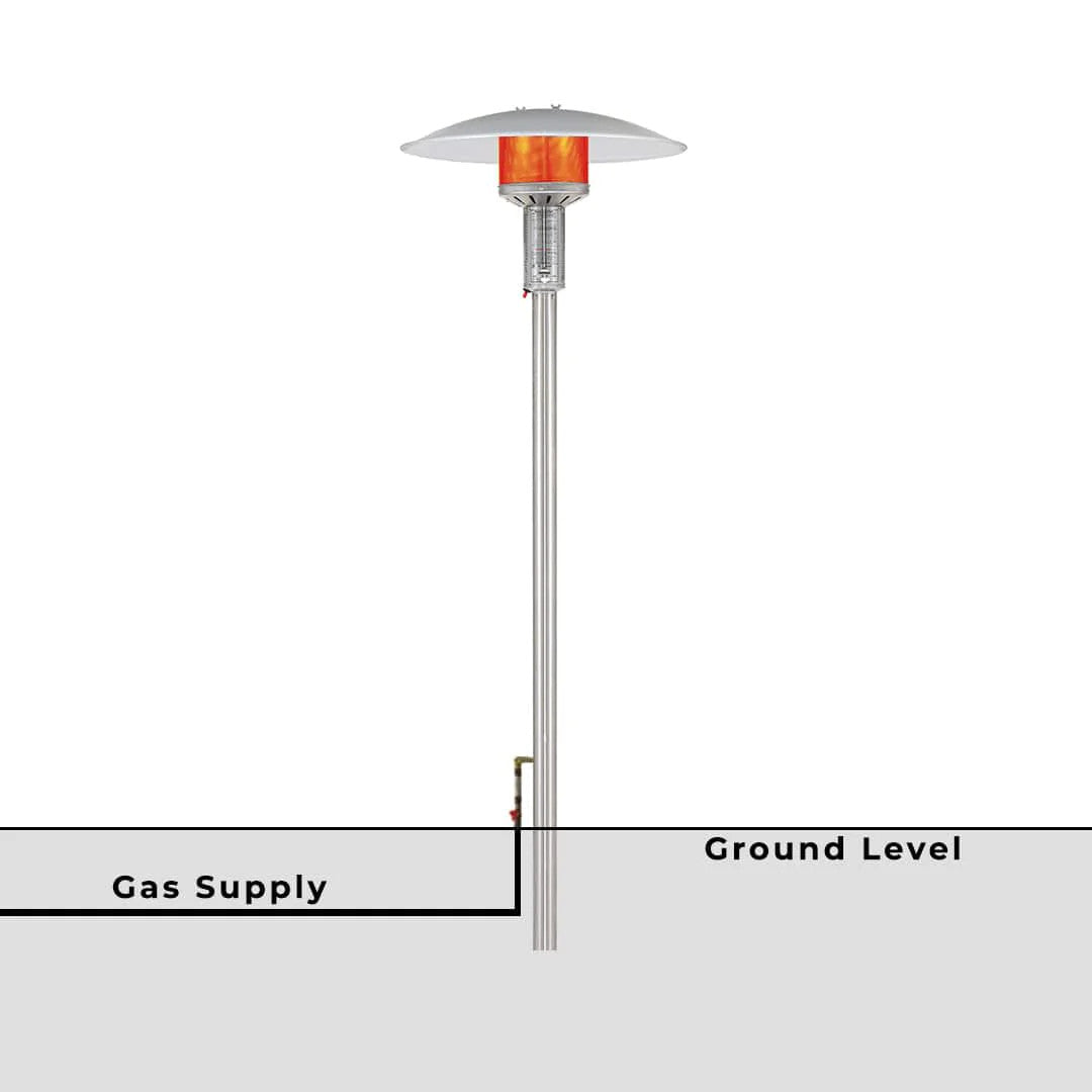 Patio Comfort Permanent Post 34-inch Natural Gas Portable Infrared Patio Heater - NPC05 SSPP