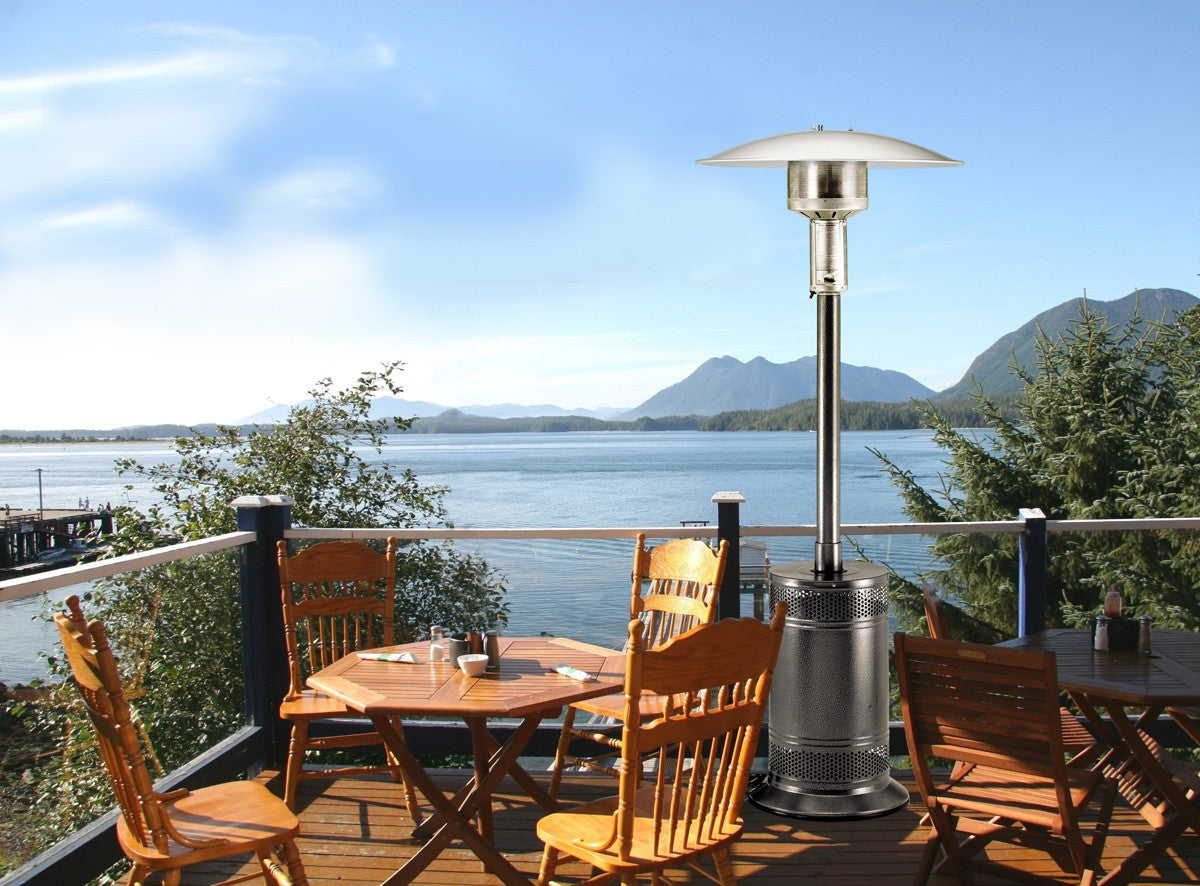 Patio Comfort PC02J Jet Silver LP patio heater with push button ignition