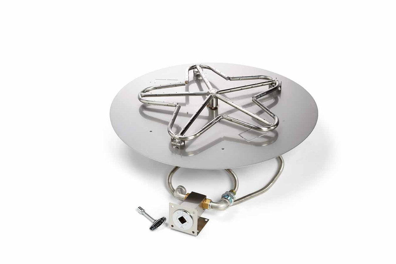 Hearth Products Controls - 30" CSA Round Flat Pan Penta Burner Kit - Match Lit