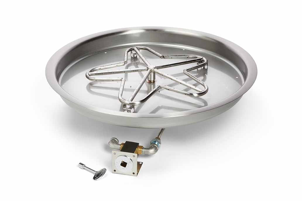 Hearth Products Controls - 13" CSA Round Bowl Pan Kit Penta Burner  - Match Lit