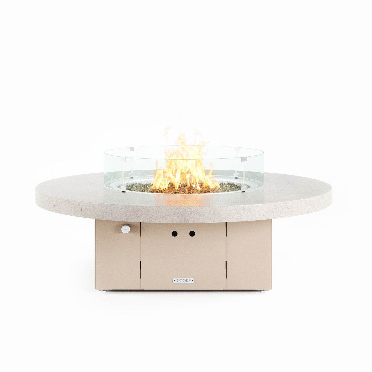 COOKE Santa Barbara Fire Pit Table 55" Diameter x 17" - Stone Top