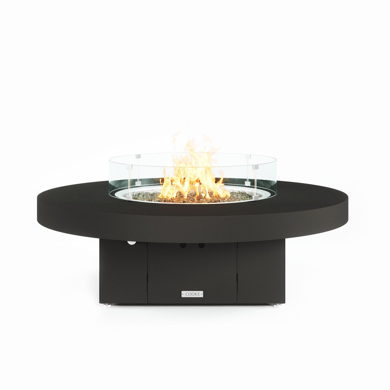 COOKE Santa Barbara Fire Pit Table 55" Diameter x 17" - Aluminum Top