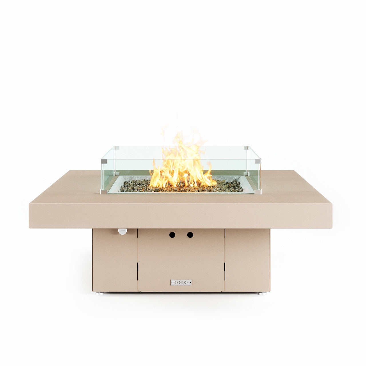 COOKE Santa Barbara Fire Pit Table 48" x 48" x 17" - Aluminum Top - XL Pan