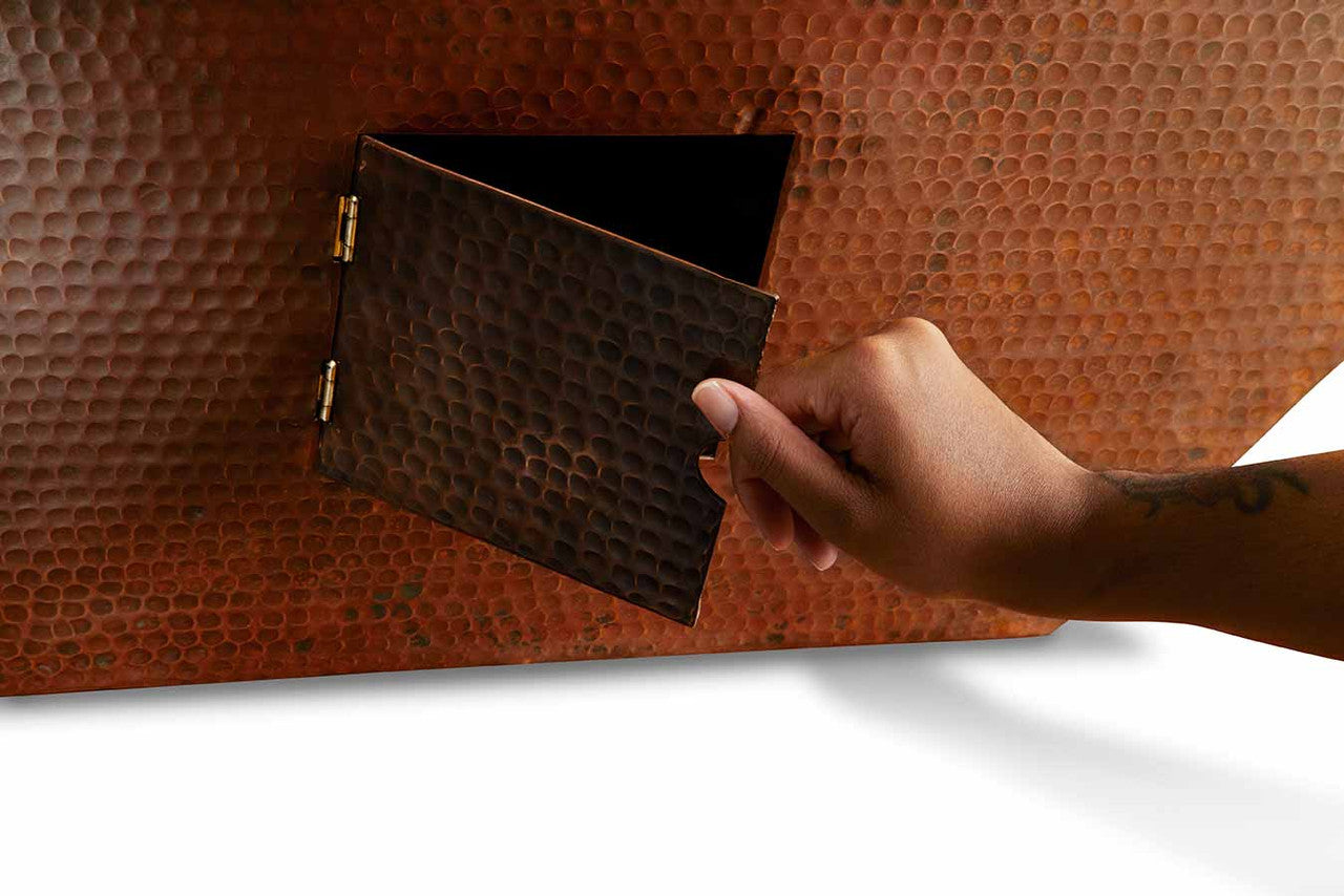 Hearth Products Controls - Sedona Copper Square Fire Bowl- 40" x 40" x 16" - Match Lit