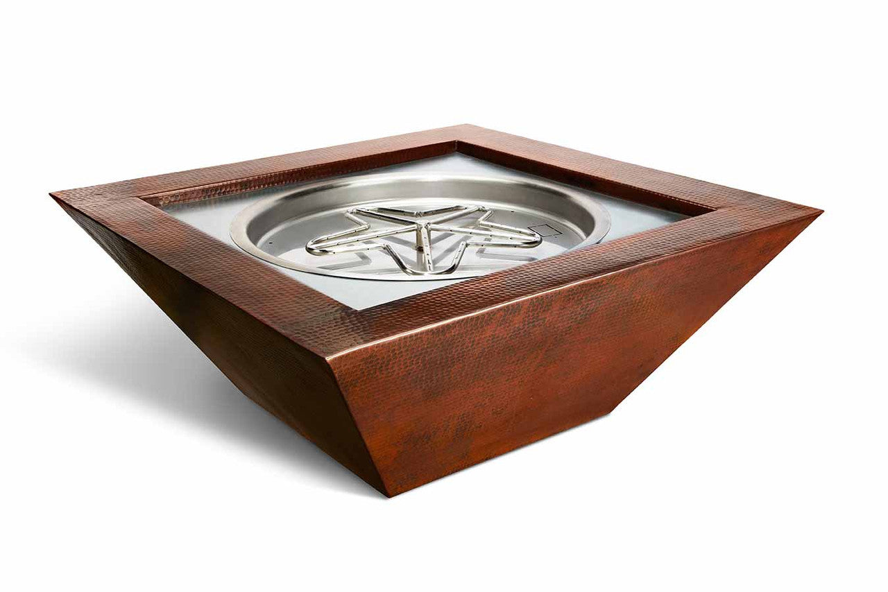Hearth Products Controls -  Sedona Copper Square Fire Bowl-  40" x 40" x 16" - Electronic Ignition