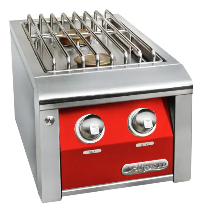 Alfresco Dual Side Burner for Freestanding Grill - Carmine Red-Gloss
