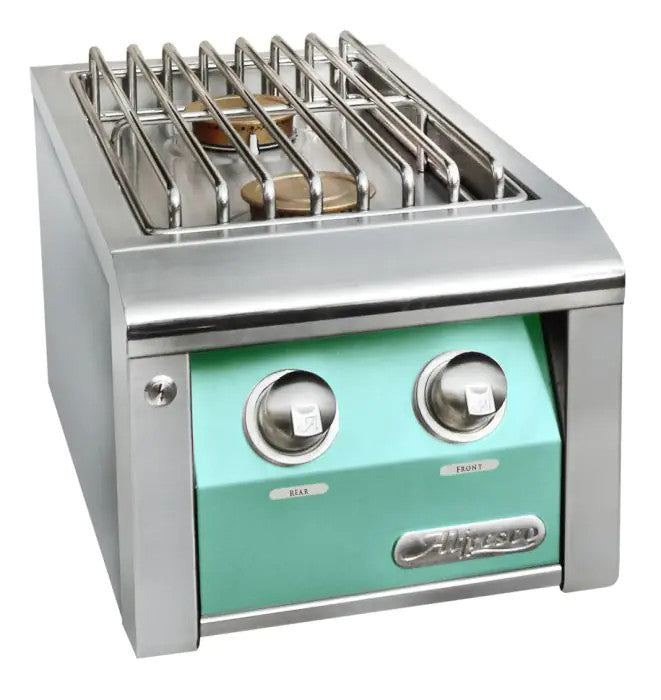 Alfresco Dual Side Burner for Freestanding Grill - Light Green-Gloss